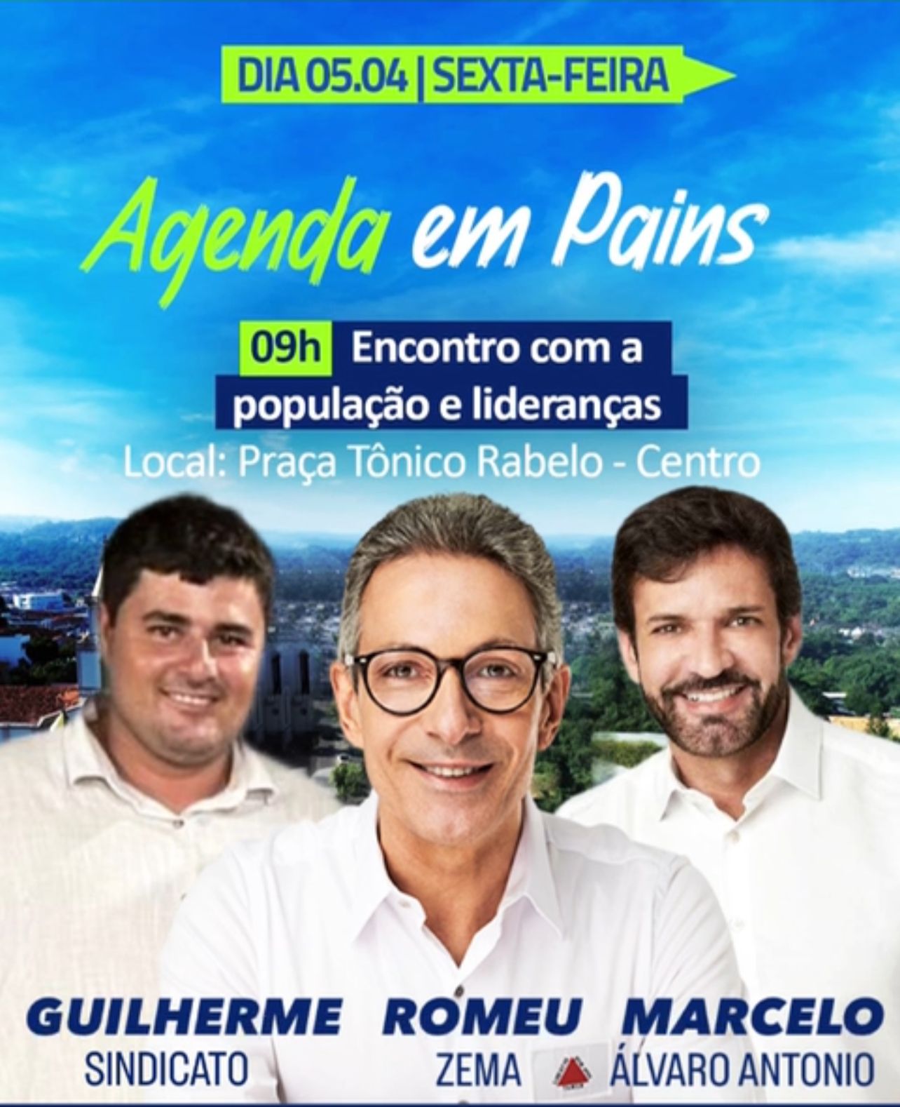 Convite Especial ao Povo de Pains: Encontro com o Governador Romeu Zema e o Deputado Marcelo Álvaro Antônio