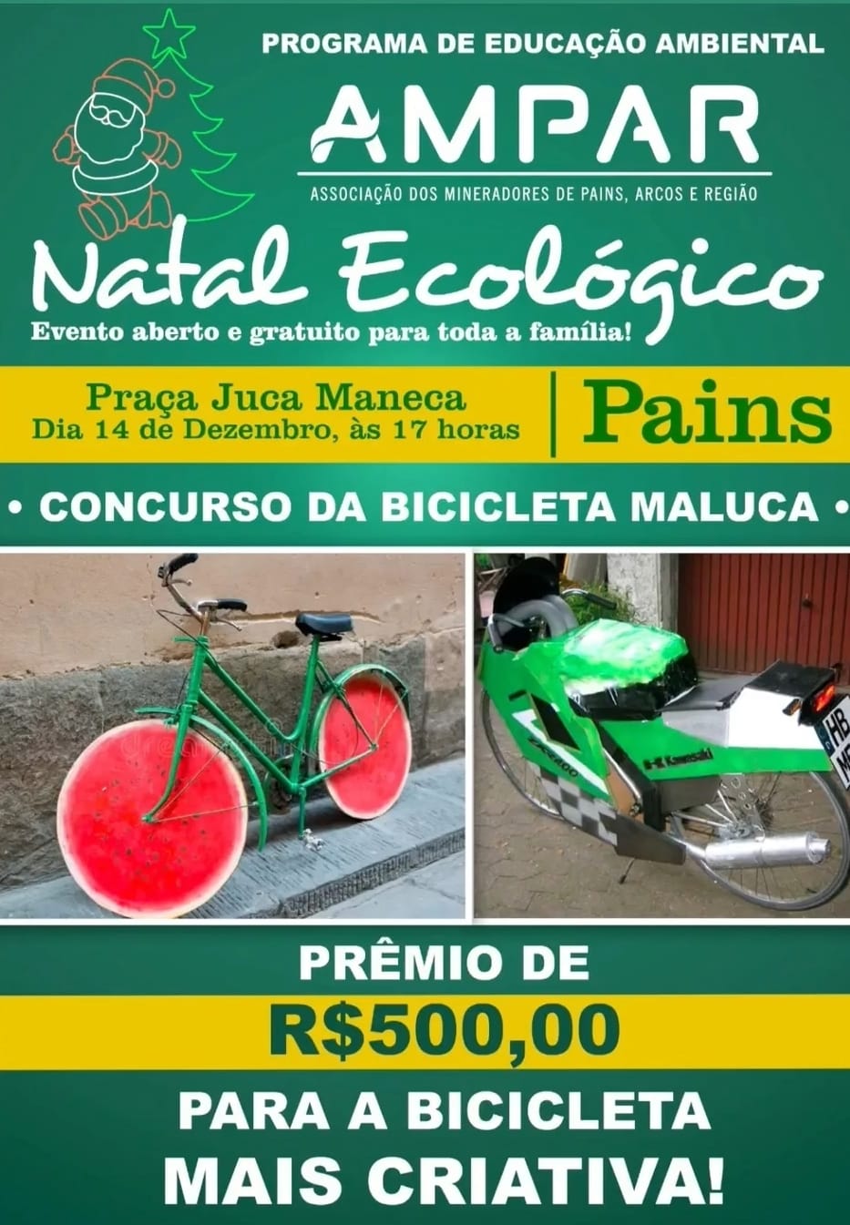 O NATAL ECOLÓGICO ESTÁ CHEGANDO EM PAINS! 