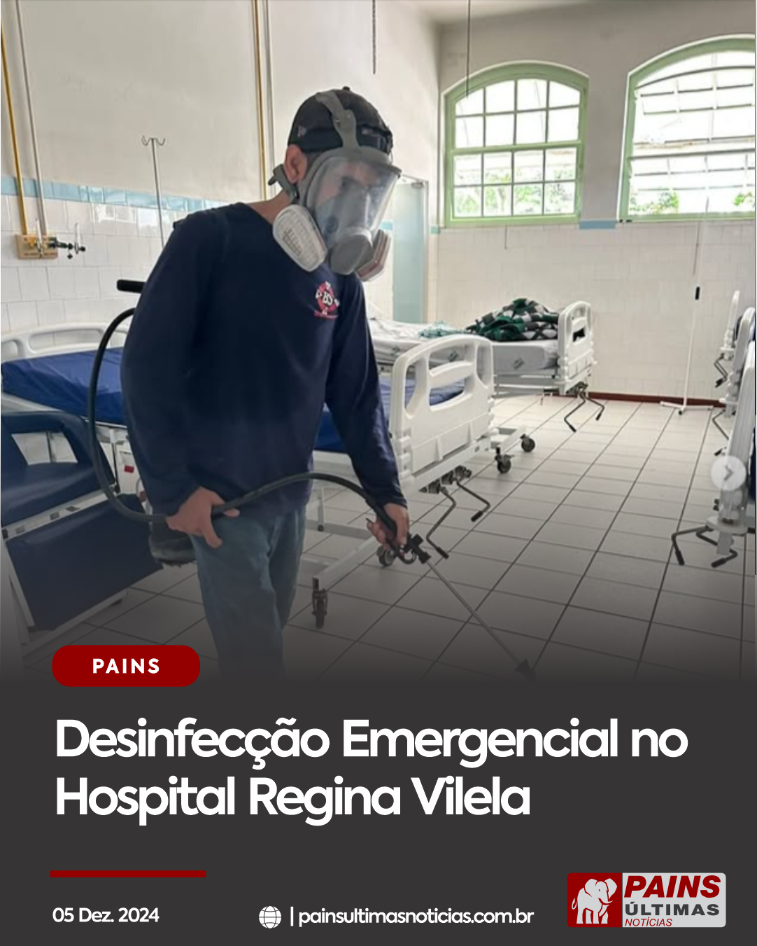 Hospital de Pains Realiza Desinfecção Emergencial para Combater Bactéria Multirresistente