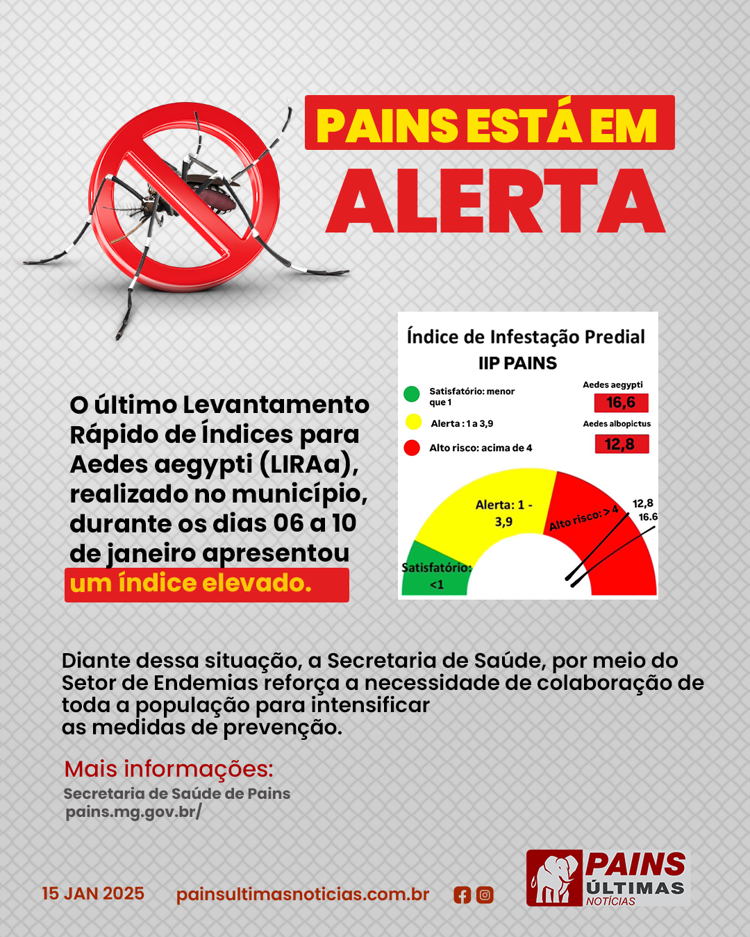 Atenção, Pains! Índice de Aedes Aegypti Elevado: Como Proteger Sua Casa e Comunidade