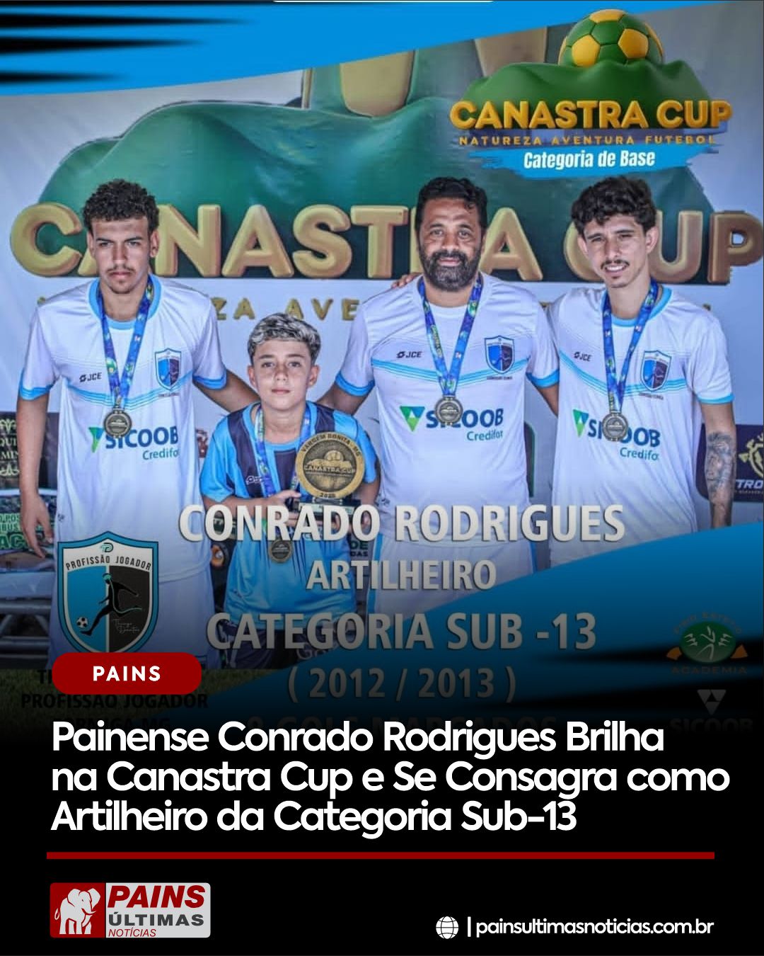 Painense Conrado Rodrigues Brilha na Canastra Cup e Se Consagra Artilheiro da Categoria Sub-13