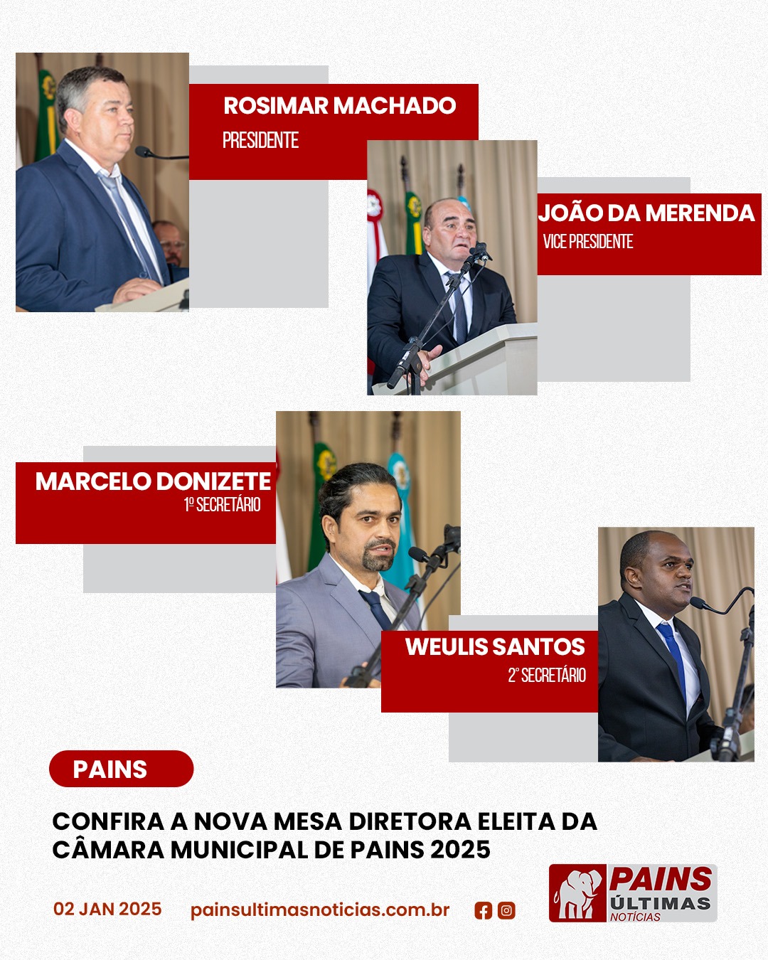 Rosimar Machado é Eleito Presidente da Câmara Municipal de Pains