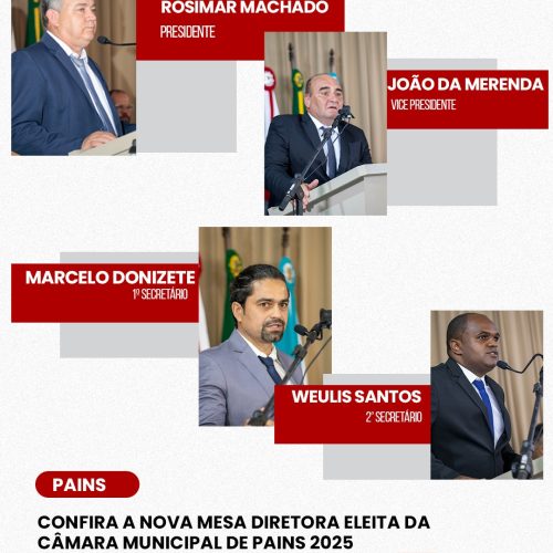 Rosimar Machado é Eleito Presidente da Câmara Municipal de Pains